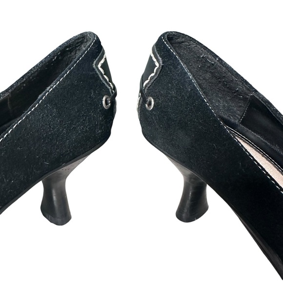 Kenneth Cole Reaction | Black Suede Y2K Oxford Pump Size 6.5 - Picture 8 of 12